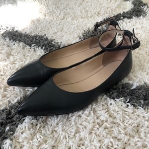 Franco Sarto Alex Flat 8.5 Black Leather